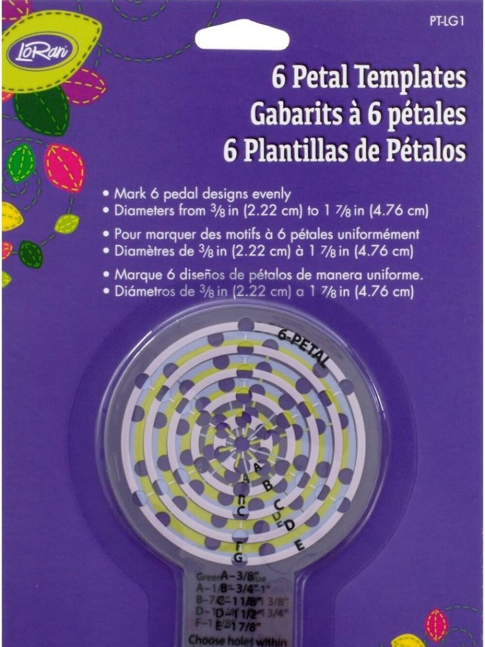 Dritz Loran PT-LG1 Petal Templates, Large (2-Count)